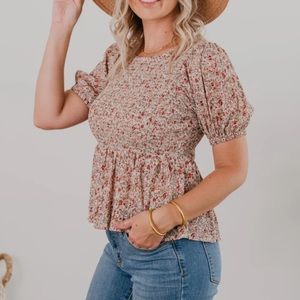 Smocked Top Size Small